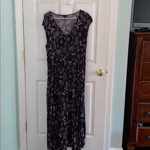 Torrid Black Medallion Maxi Dress